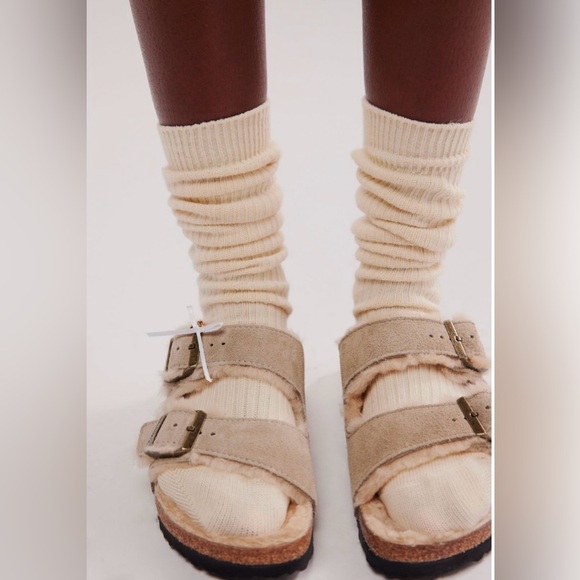 Birkenstock Arizona Shearling Suede Leather Sandal Size 10 New in Box - Picture 4 of 17